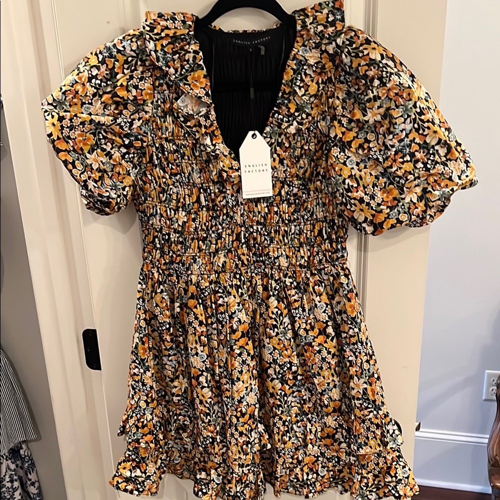 English Factory Puff Sleeve Dress